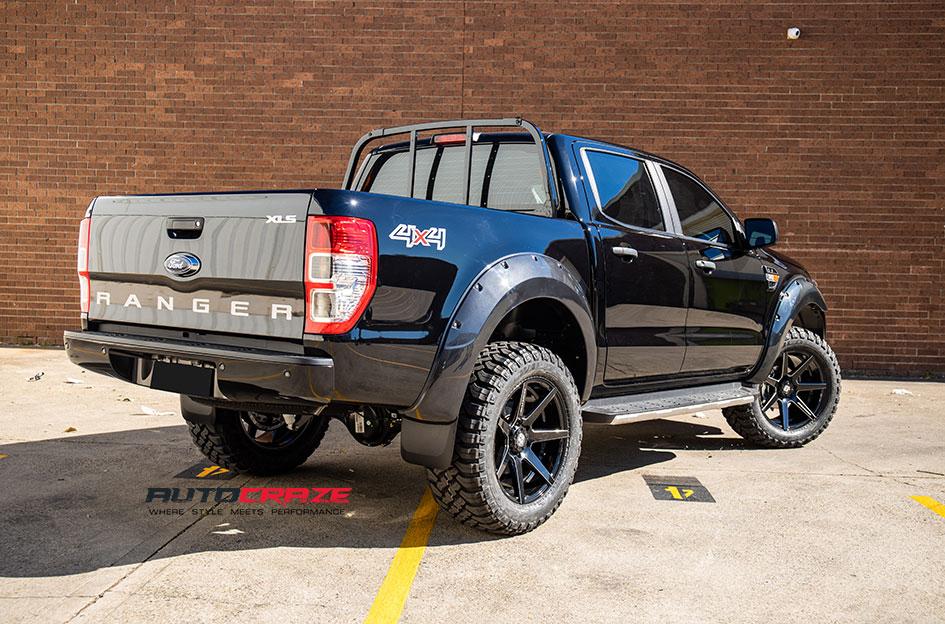 FORD RANGER AVALANCHE MATTE BLACK FRONT MILLED